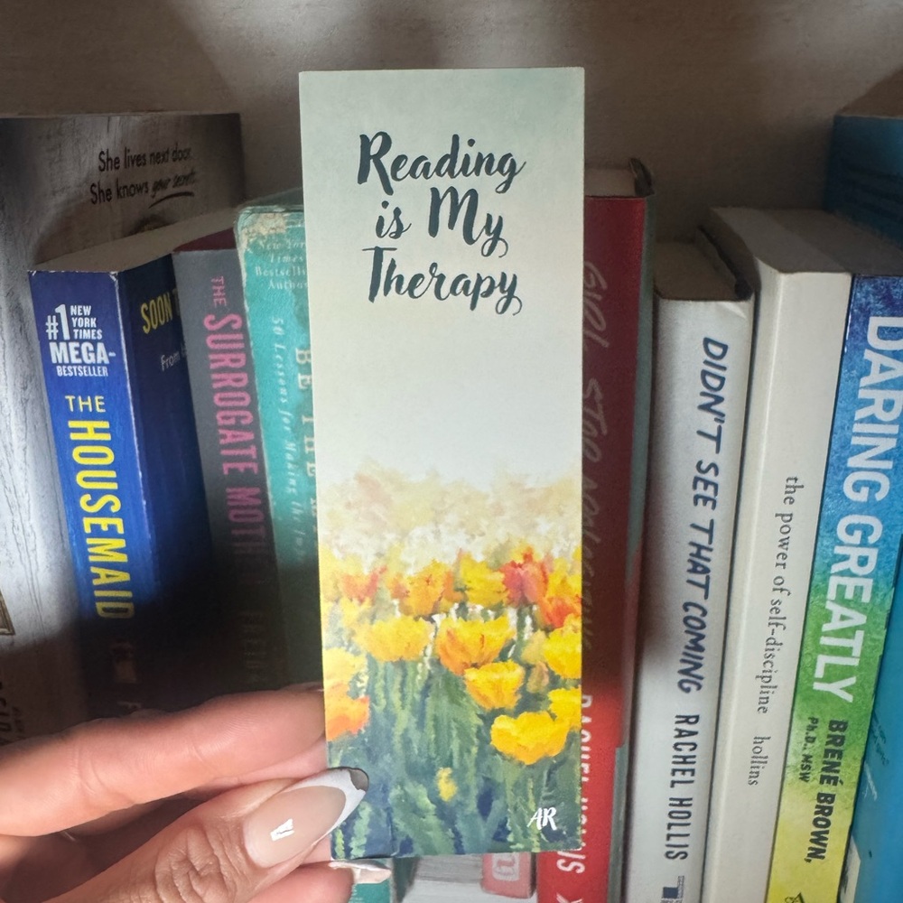 Floral Bookmark with Inspirational Quote